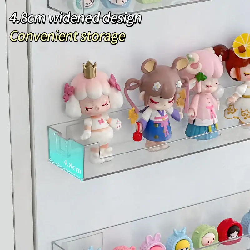 Modern clear acrylic wall mounted transparent storage rack bedroom