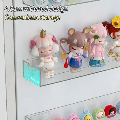 Modern clear acrylic wall mounted transparent storage rack bedroom