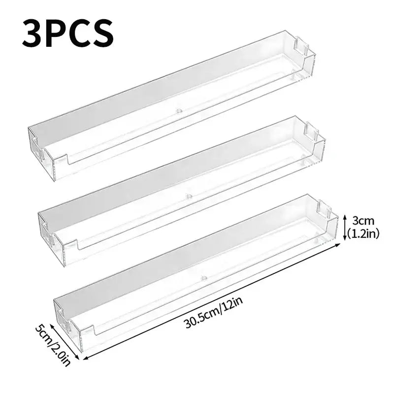 Modern clear acrylic wall mounted transparent storage rack bedroom