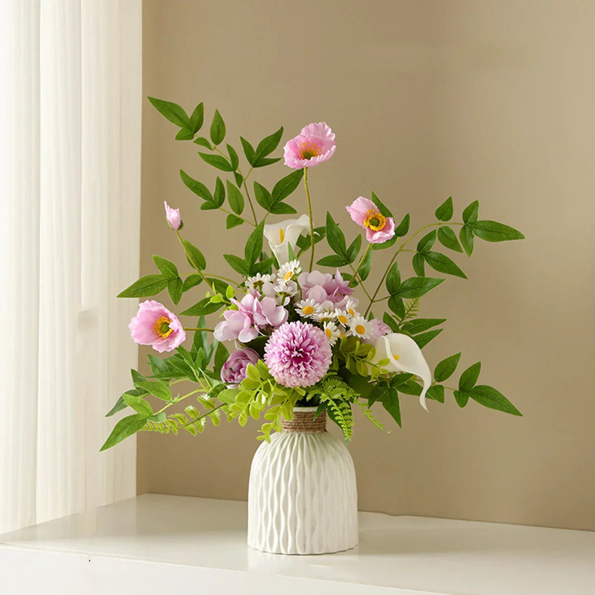 DecorBites™ Water Ripple Plastic Vase - Modern Nordic Style