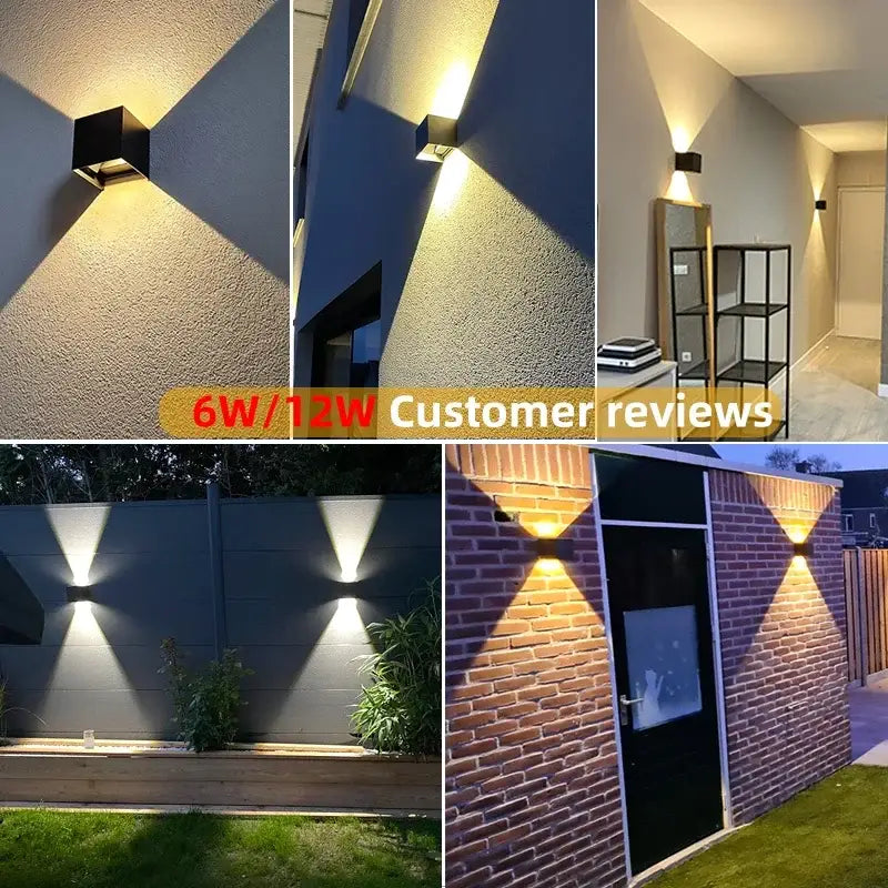 Modern black aluminum led wall light – outdoor & indoor lighting