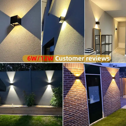 Modern black aluminum led wall light – outdoor & indoor lighting