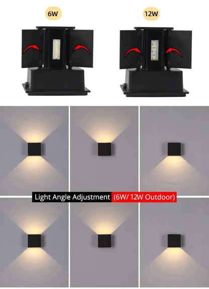 Modern black aluminum led wall light – outdoor & indoor lighting