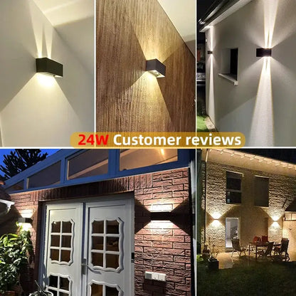 Modern black aluminum led wall light – outdoor & indoor lighting