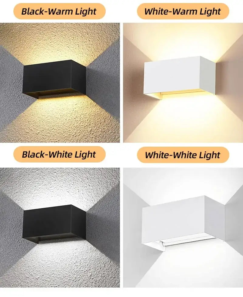 Modern black aluminum led wall light – outdoor & indoor lighting