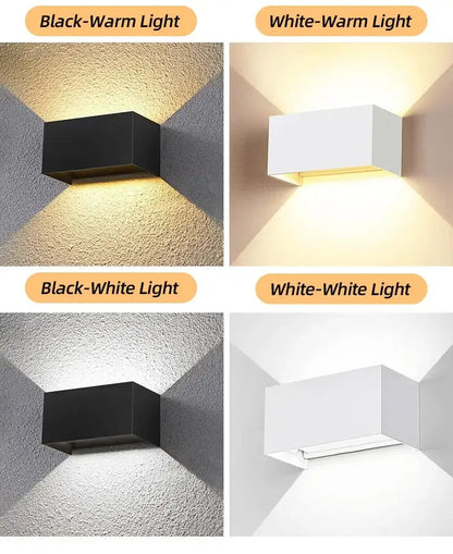 Modern black aluminum led wall light – outdoor & indoor lighting
