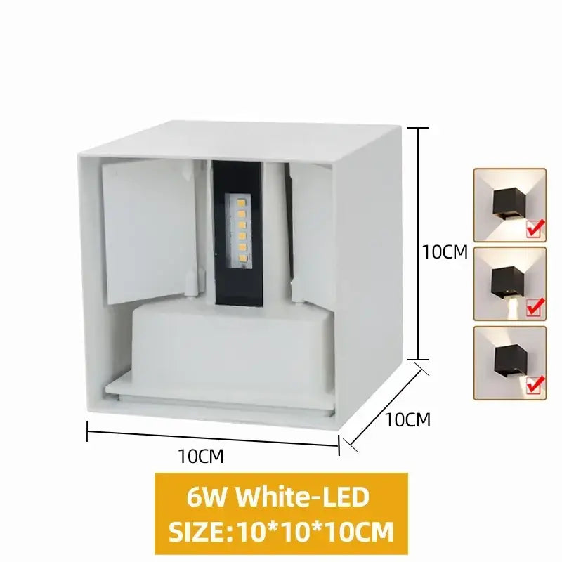Modern black aluminum led wall light – outdoor & indoor lighting