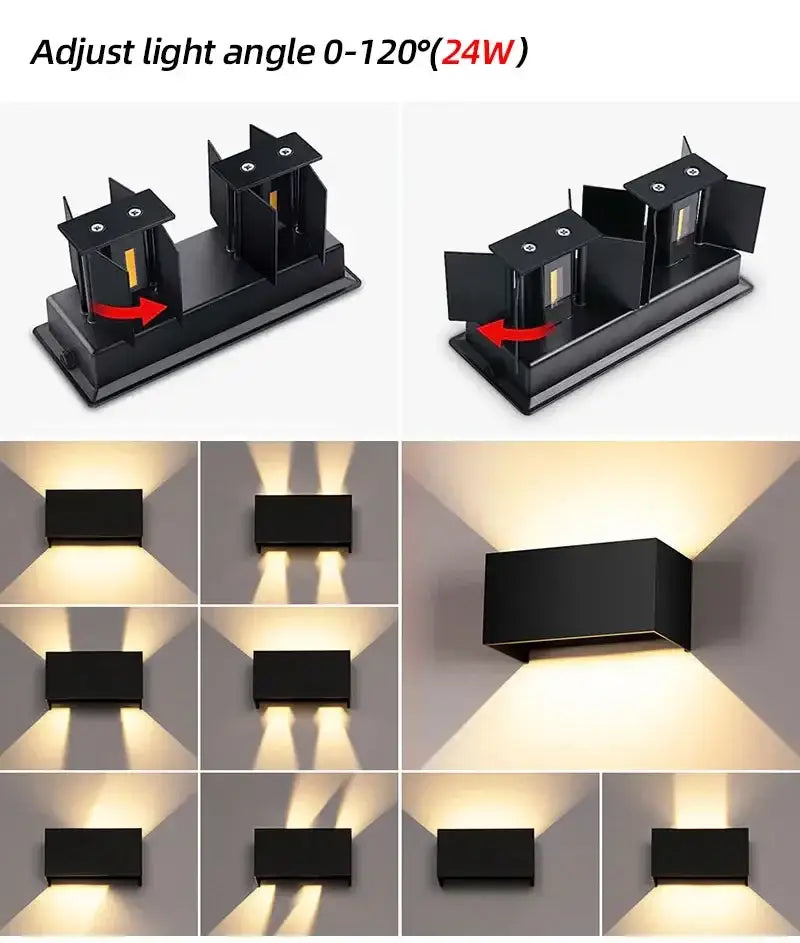 Modern black aluminum led wall light – outdoor & indoor lighting
