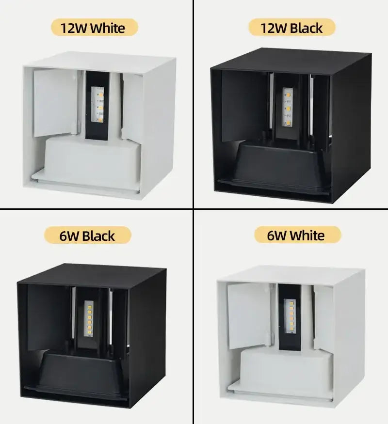 Modern black aluminum led wall light – outdoor & indoor lighting