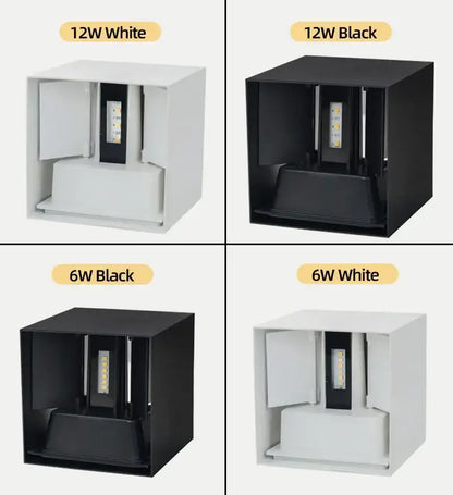 Modern black aluminum led wall light – outdoor & indoor lighting