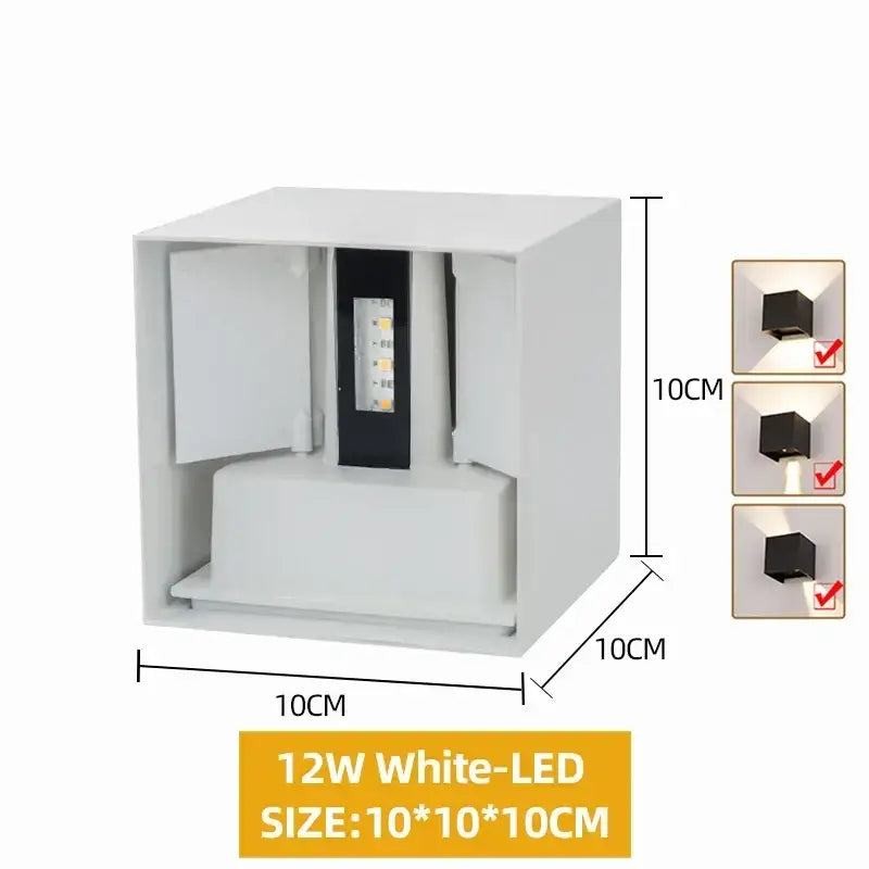 Modern black aluminum led wall light – outdoor & indoor lighting