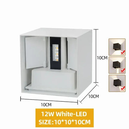 Modern black aluminum led wall light – outdoor & indoor lighting