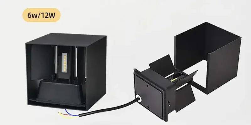 Modern black aluminum led wall light – outdoor & indoor lighting
