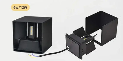 Modern black aluminum led wall light – outdoor & indoor lighting