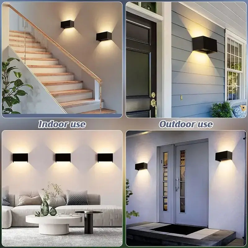 Modern black aluminum led wall light – outdoor & indoor lighting