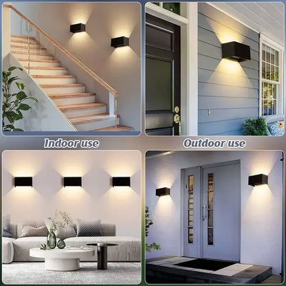 Modern black aluminum led wall light – outdoor & indoor lighting