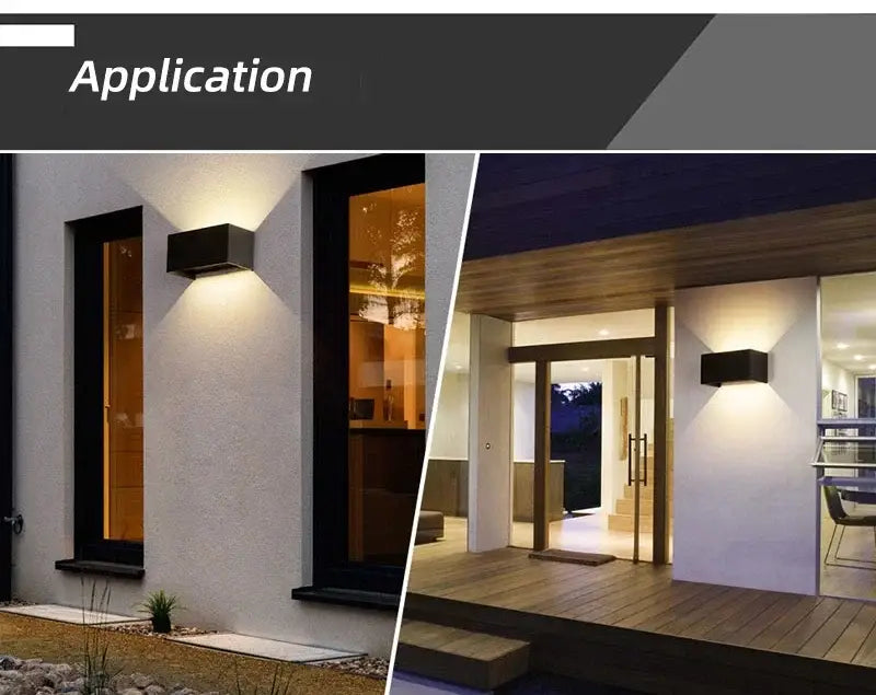 Modern black aluminum led wall light – outdoor & indoor lighting