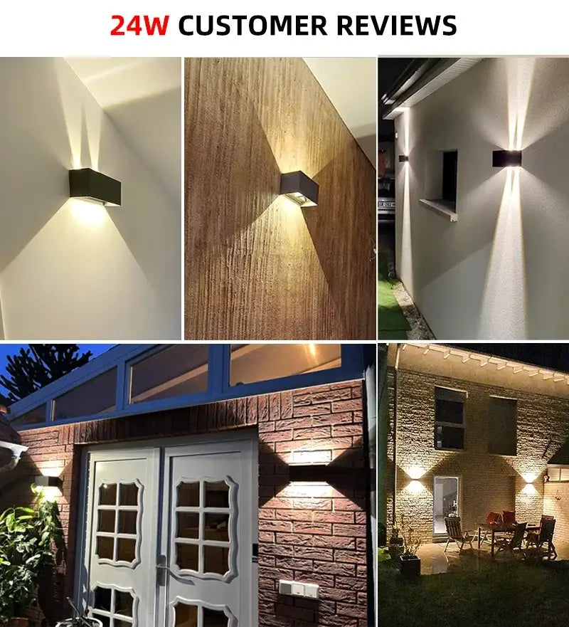 Modern black aluminum led wall light – outdoor & indoor lighting