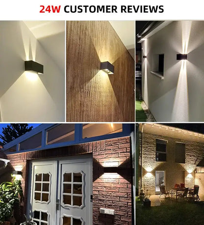 Modern black aluminum led wall light – outdoor & indoor lighting