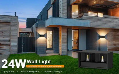Modern black aluminum led wall light – outdoor & indoor lighting