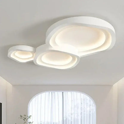 Modern white cloud led ceiling lamps bedroom soft glow light