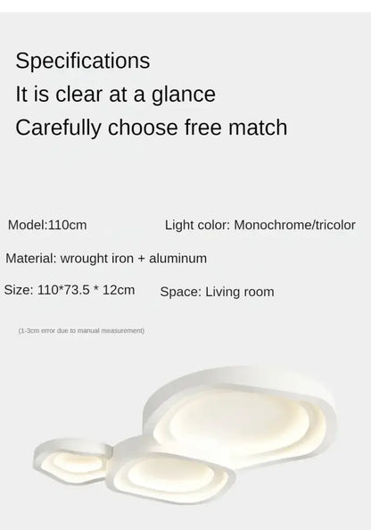 Modern white cloud led ceiling lamps bedroom soft glow light
