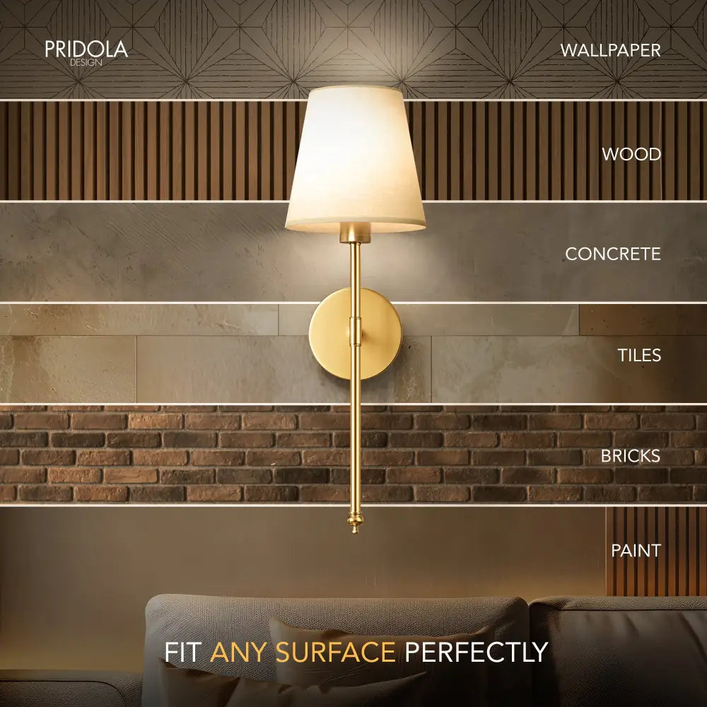 Modern wireless wall sconces set of 2 for dining room