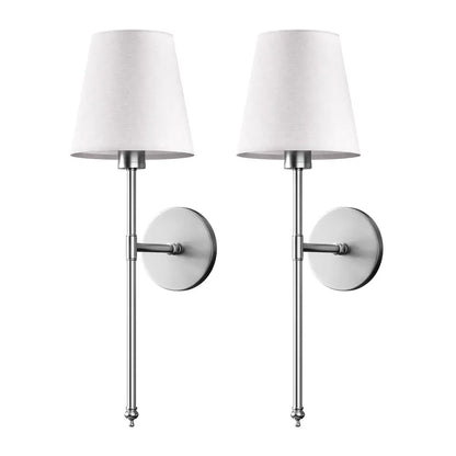 Modern wireless wall sconces set of 2 for dining room