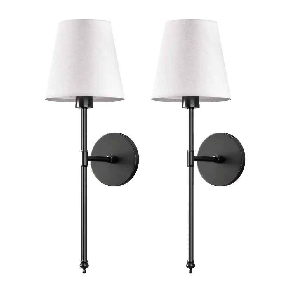 Modern wireless wall sconces set of 2 for dining room
