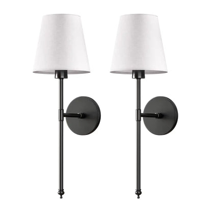 Modern wireless wall sconces set of 2 for dining room