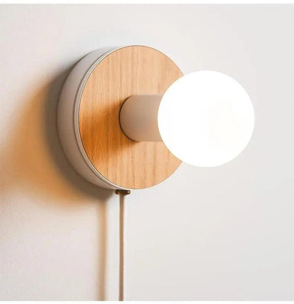 DecorBites™ Wood Plug-In Wall Sconce by BO-HA