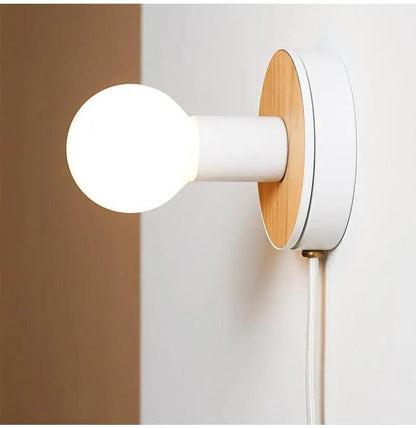 DecorBites™ Wood Plug-In Wall Sconce by BO-HA