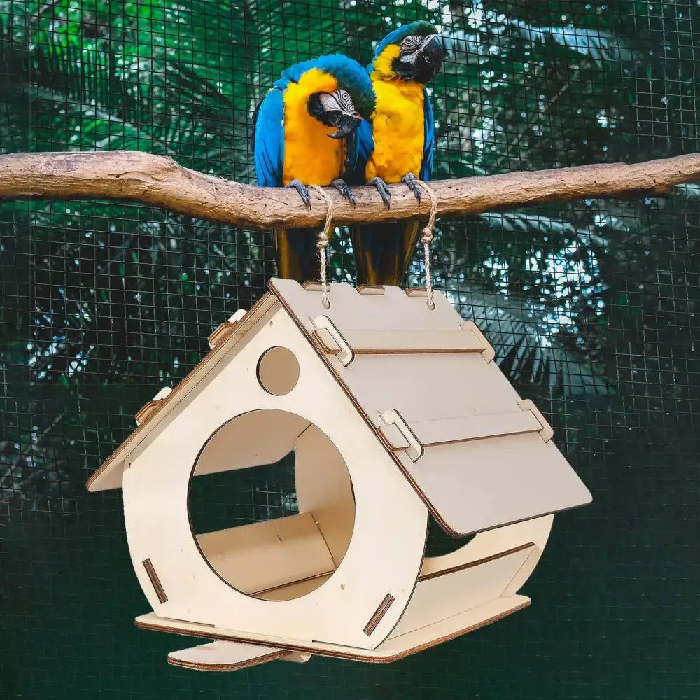 Natural light wood diy bird feeders garden outdoor aviary