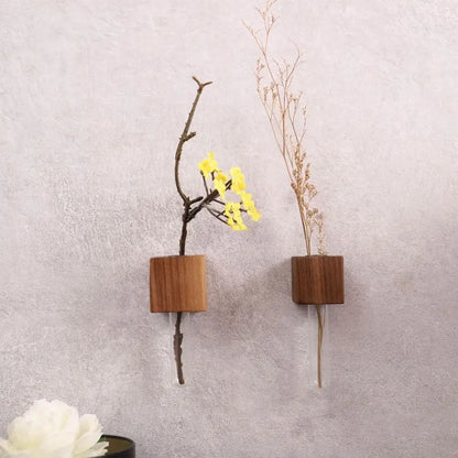DecorBites™ Wooden Magnetic Test Tube Vase for DIY Flower Arrangement