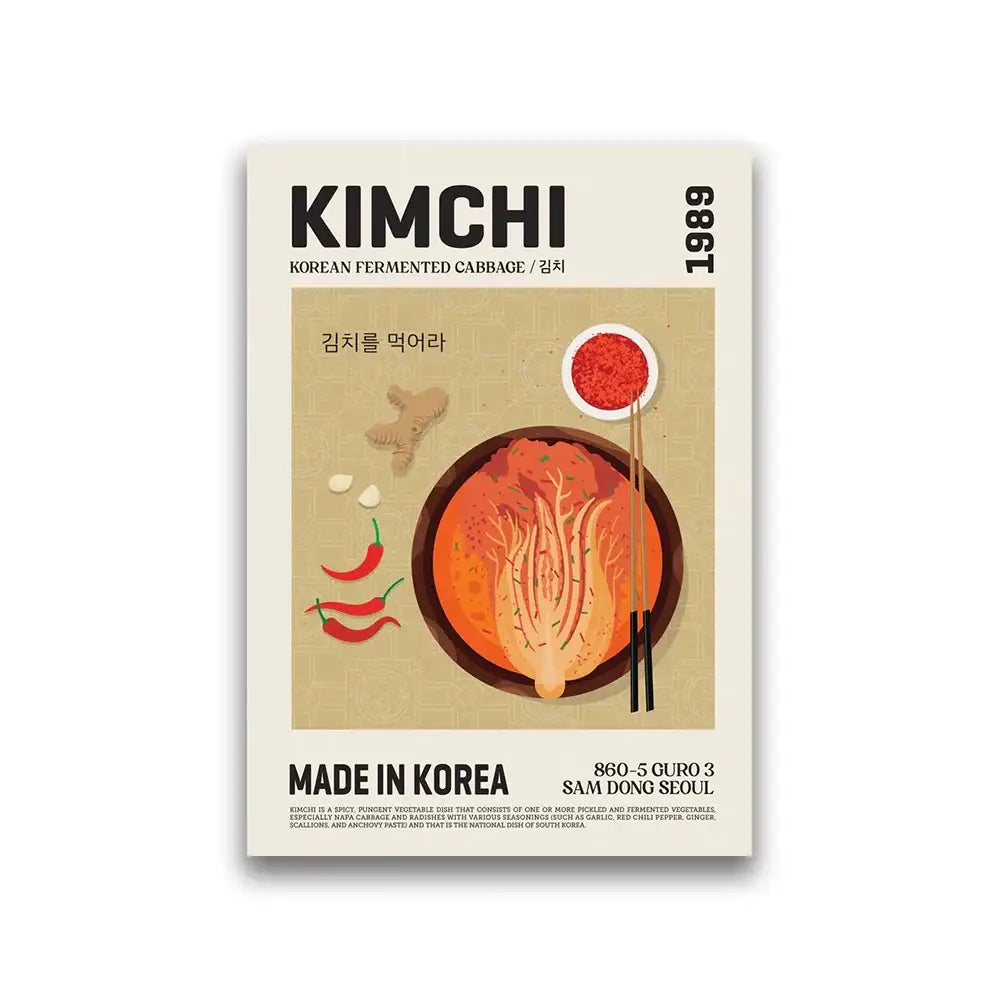 Vintage nasi goreng world cuisine canvas print for kitchen decor
