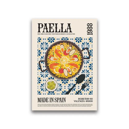 Colombian bandeja paisa world cuisine canvas kitchen wall art
