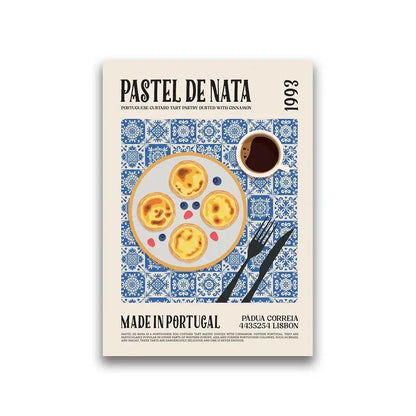 Rustic sourdough and coffee kitchen food canvas painting
