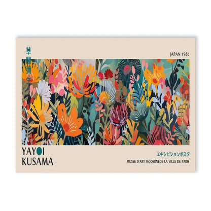 DecorBites™ Yayoi Kusama Flower Art Poster - Large Canvas Print