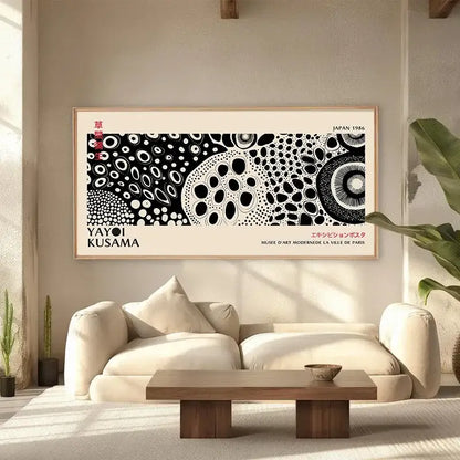 Yayoi kusama flower abstract canvas print living room wall art