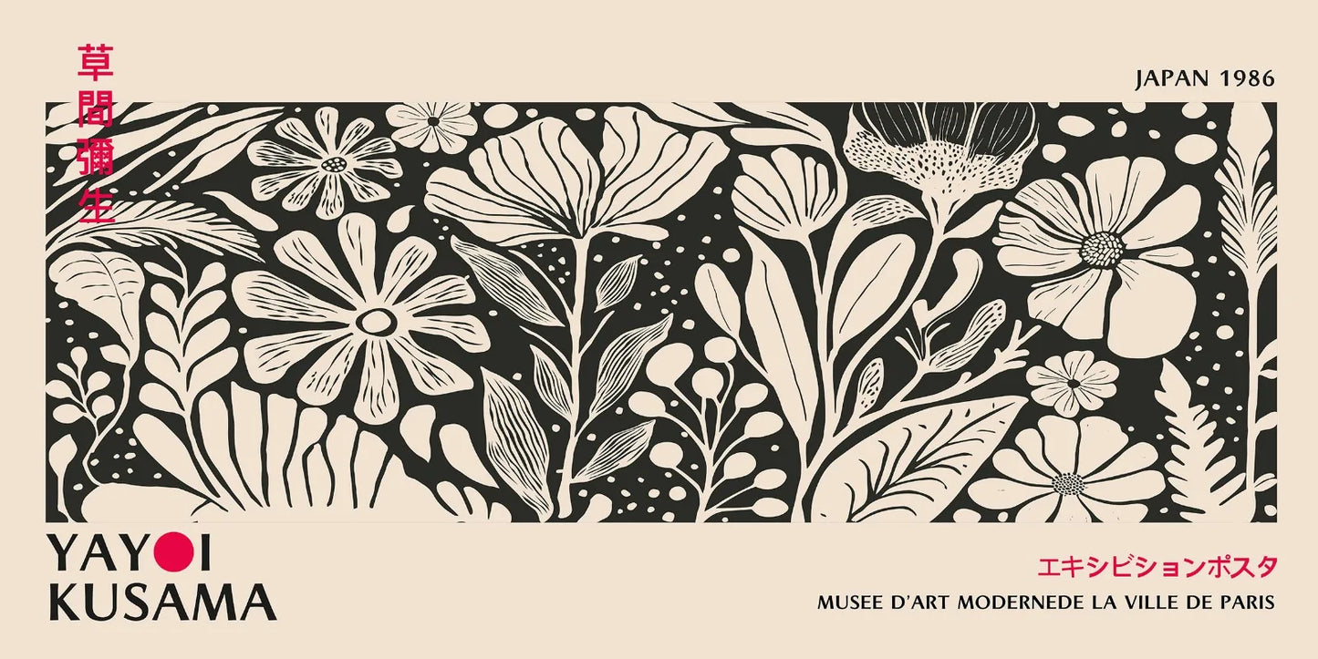 DecorBites™ Yayoi Kusama Flower Canvas Wall Art