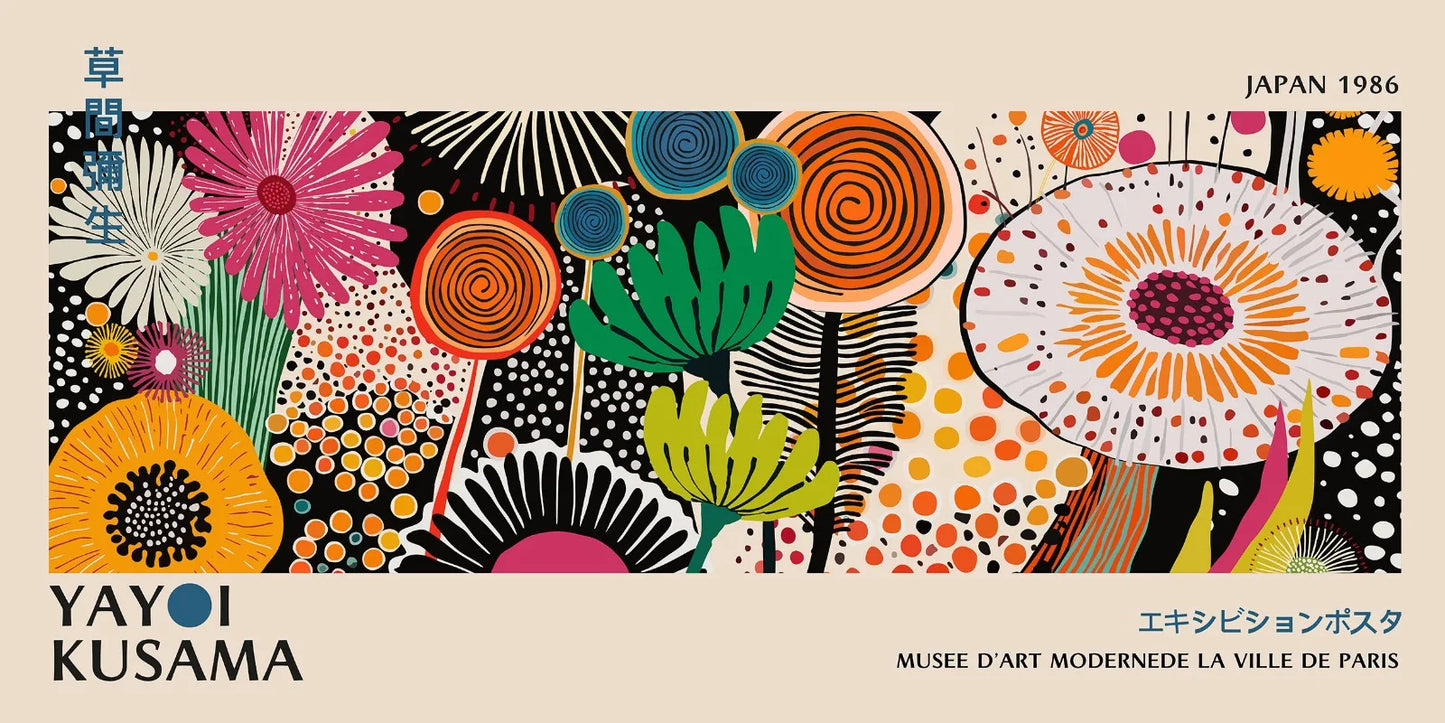 DecorBites™ Yayoi Kusama Flower Canvas Wall Art