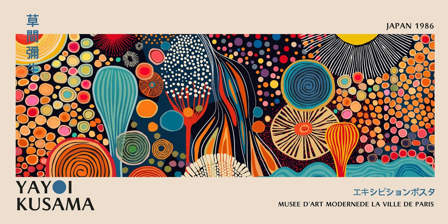 DecorBites™ Yayoi Kusama Flower Canvas Wall Art