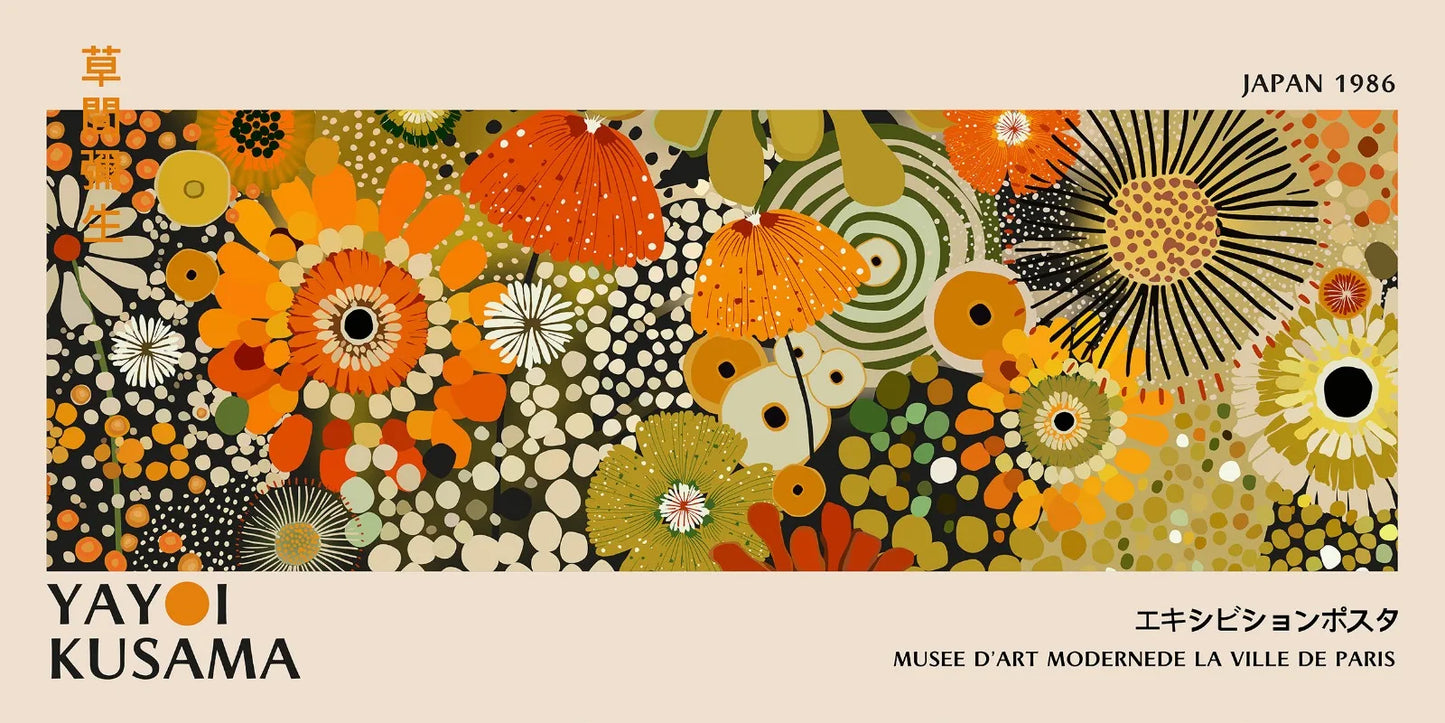 DecorBites™ Yayoi Kusama Flower Canvas Wall Art