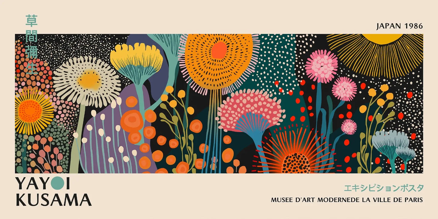 DecorBites™ Yayoi Kusama Flower Canvas Wall Art
