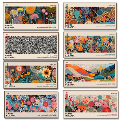 DecorBites™ Yayoi Kusama Flower Canvas Wall Art