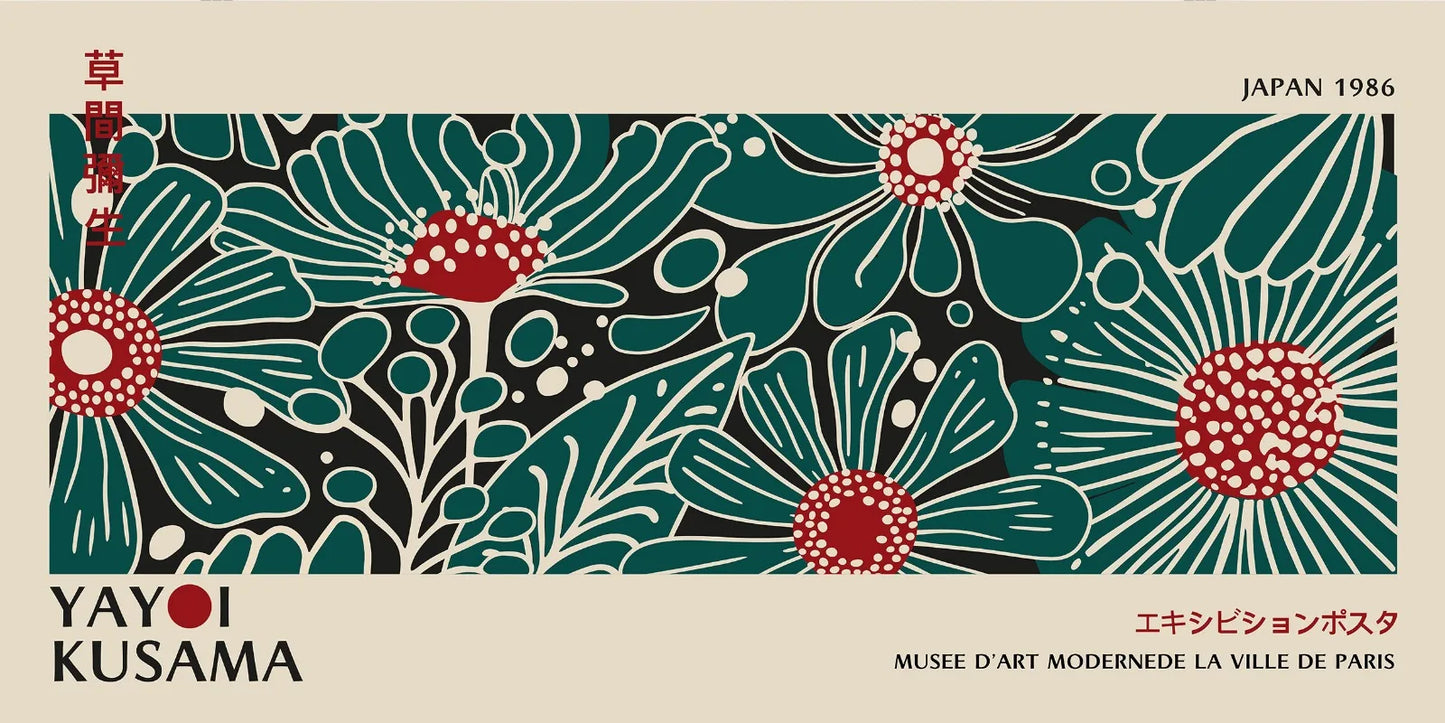 DecorBites™ Yayoi Kusama Flower Canvas Wall Art