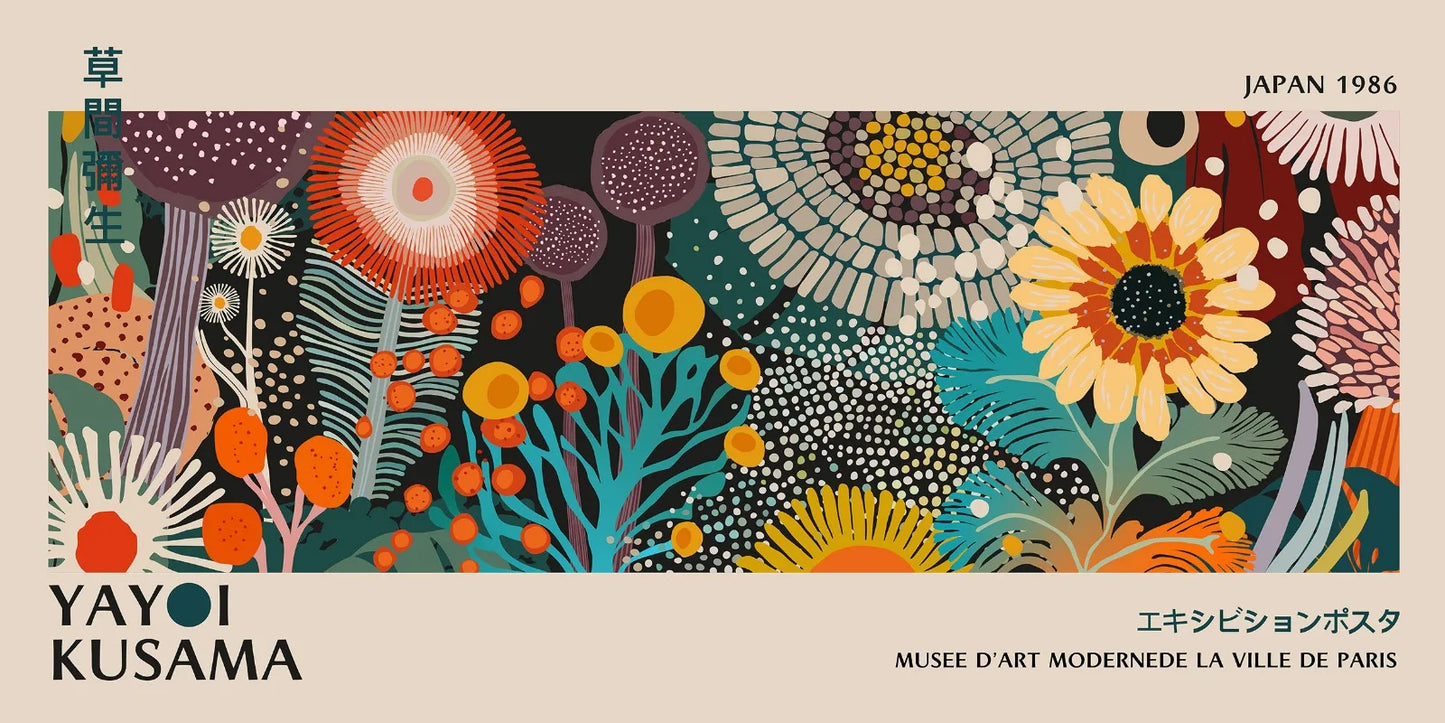 DecorBites™ Yayoi Kusama Flower Canvas Wall Art