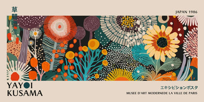 DecorBites™ Yayoi Kusama Flower Canvas Wall Art