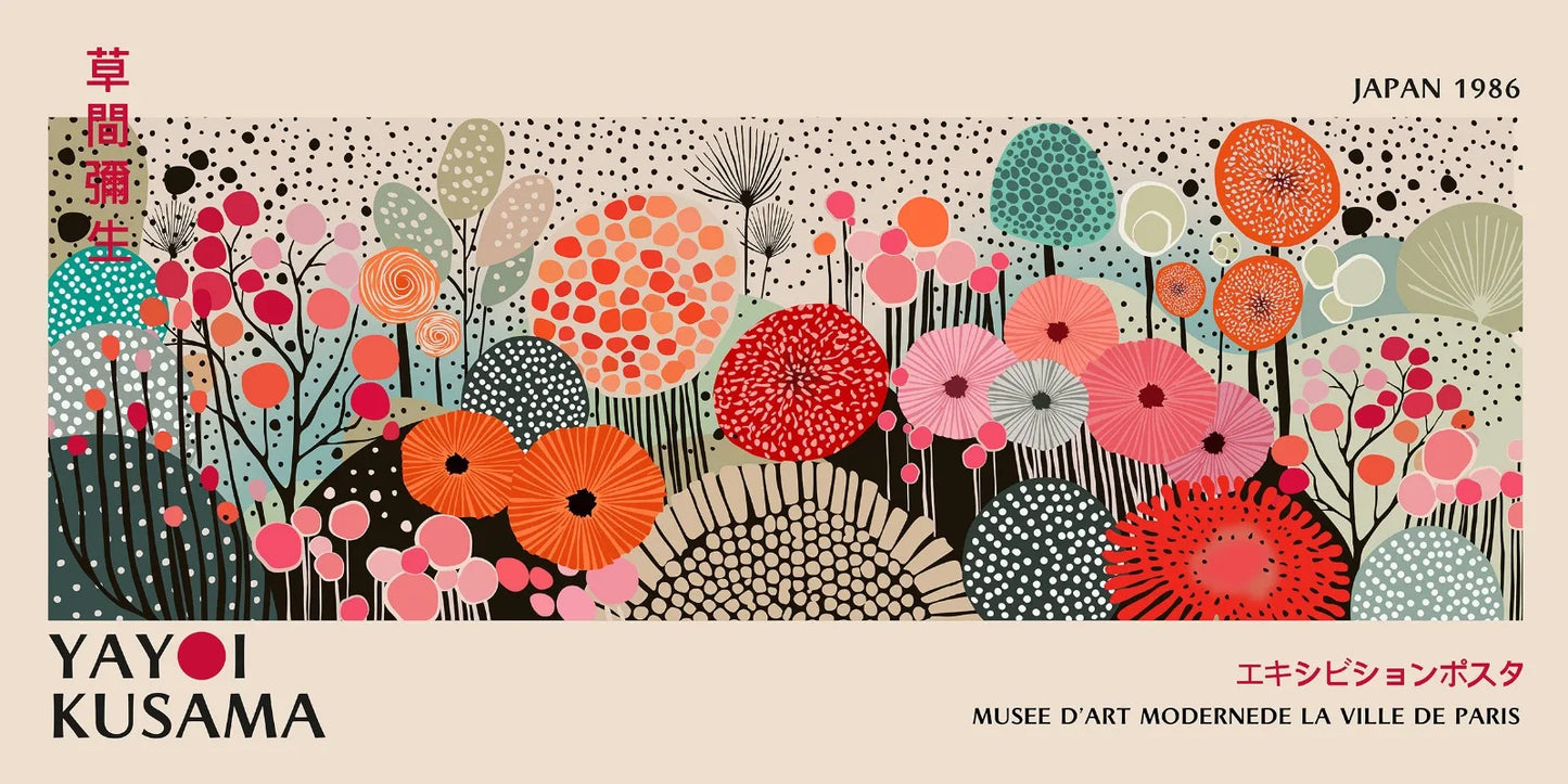 DecorBites™ Yayoi Kusama Flower Canvas Wall Art