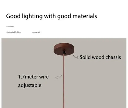 Retro off white stone led pendant – dining room chandelier